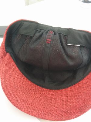 Genetic Hat with DNA encoded in the thread pattern, inner view